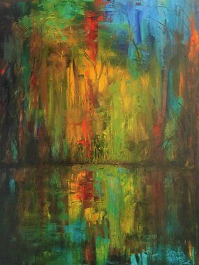 Original Art Oil Painting  16" x 20" x 2.25" (depth) Gallery wrapped canvas